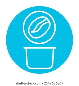 Coffee pod line icon. Vector isolated element. Editable stroke.