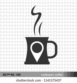 coffee point icon vector