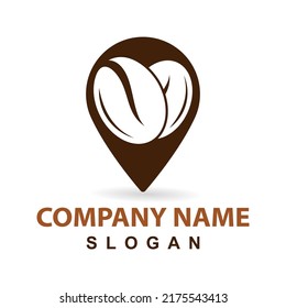 Coffee point logo design template