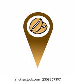 Coffee point logo, coffee shop bookmarks,