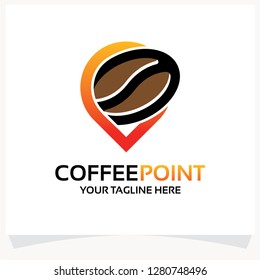 Coffee Point Logo Template Design Vector Inspiration. Icon Design