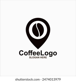 Coffee point logo vector Premium Vector