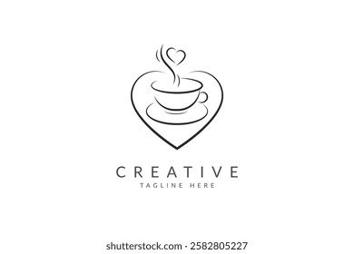 coffee point shop logo design.