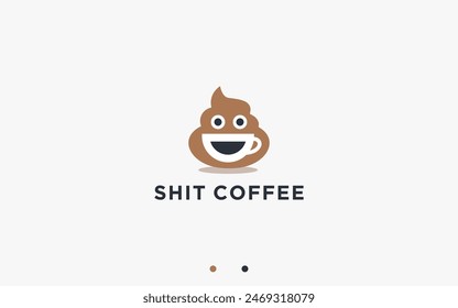 Ilustración de silueta de Vector de diseño de logotipo de popa de café