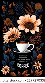 El café es una bebida popular elaborada con tostada, el café es una bebida muy querida hecha con judías asadas. Tiene un sabor y aroma únicos que varían según el tipo de frijol y el método de transformación.