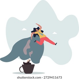 El café es una bebida tonificante popular que da fuerza y energía.