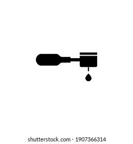 coffee portafilter icon in solid black flat shape glyph icon, isolated on white background 