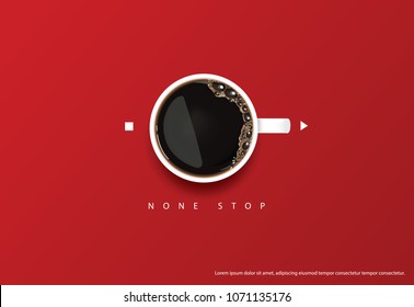 Coffee Poster Advertisement Flayers Vector Illustration