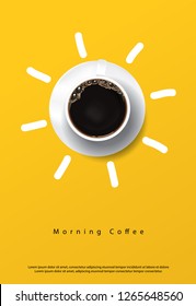 Coffee Poster Advertisement Flayers Vector Illustration