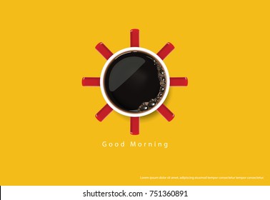 Coffee Poster Advertisement Flayers Vector Illustration