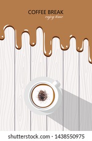 Coffee poster advertisement flyer vector illustration 