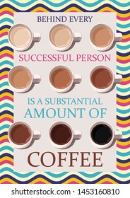 coffee poster. coffee in cup poster vector design 