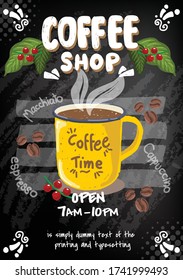 coffee poster and flyer banner  vector illustration design
