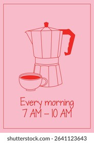 Coffee poster, coffee, Kitchen poster, Printable, Moka pot, Cup, Drink poster, Kitchen wall art