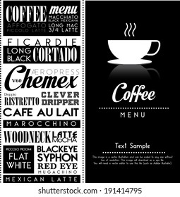 coffee poster over black background vector illustration 