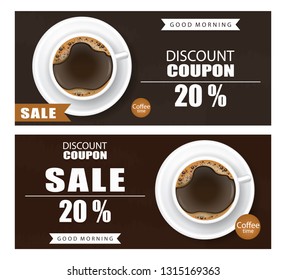 Coffee poster realistic vector illustration 