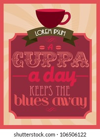 coffee poster template vector/illustration