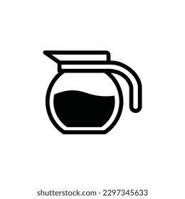 coffee pot A1 black and white editable Free Vector Image