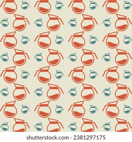 coffee pot abstract artwork design trendy seamless pattern vector illustration background