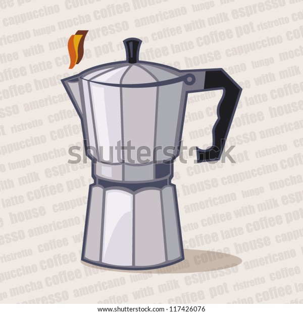 Vektor Stok Coffee Pot Background 