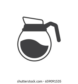 Coffee pot black icon.