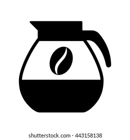 coffee pot black icon on white background