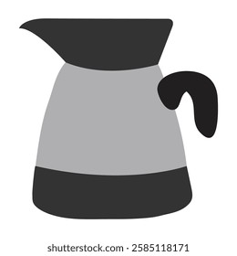 Coffee pot black simple icon on a white background for web design