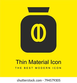 Coffee pot bright yellow material minimal icon or logo design