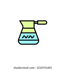 Icono de línea de concepto de cafetera. Ilustración de elemento simple. Diseño de símbolos de esquema de esquema de café.