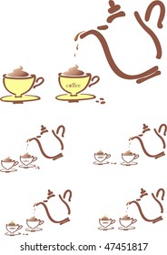 coffee pot and coffee cup