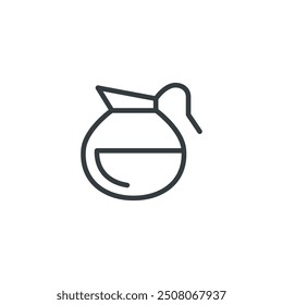Coffee pot decanter breakfast icon, vector illustration