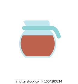 Coffee pot design, drink breakfast beverage shop morning restaurant theme Vector illustration