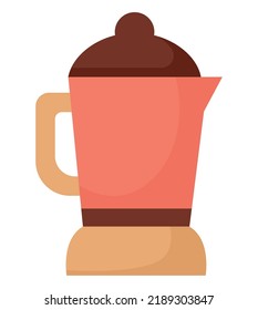 coffee pot design over white