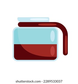 Diseño de la olla de café sobre blanco