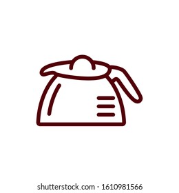 Coffee pot design of time drink breakfast beverage shop morning store aroma and caffeine theme Vector illustration