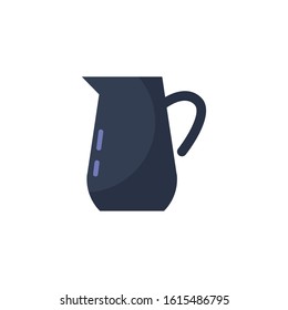 Coffee pot design of time drink breakfast beverage shop morning store aroma and caffeine theme Vector illustration