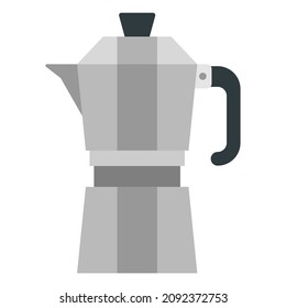 Coffee Pot Flat Clipart Vector Illustration