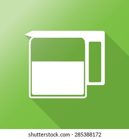 coffee pot flat icon with long shadow
