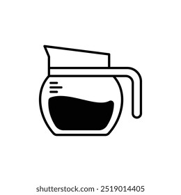 Coffee pot flat vector icon design. Coffee pot symbol design and clip art