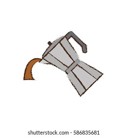 coffee pot handle pour vector illustration eps 10