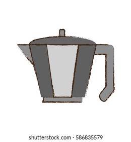 coffee pot handle steel vector illustration eps 10