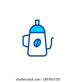 Coffee pot icon. Icon for cafe and restaurant in blue style.