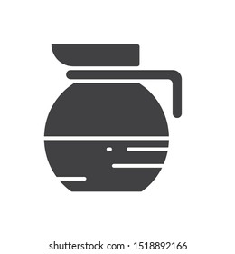 Coffee pot icon. Carafe flat simple pictogram. Jug pitcher vector illustration