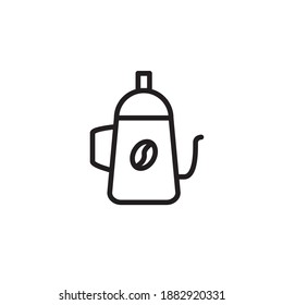 Kaffeekocher-Ikone. Icon Design für Cafes und Restaurants. Vektorgrafik