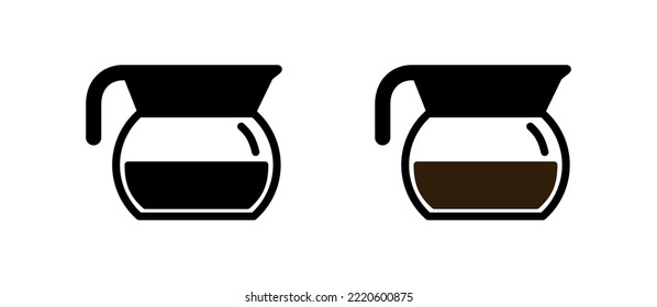 Coffee pot icon. Coffee drink symbol. Vector isolated sign.