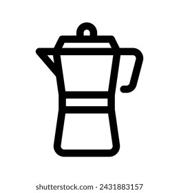 coffee pot icon. flat illustration of vector icon
