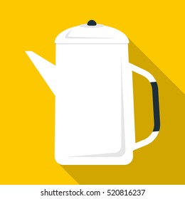 Coffee pot icon. Flat illustration of coffee pot vector icon for web