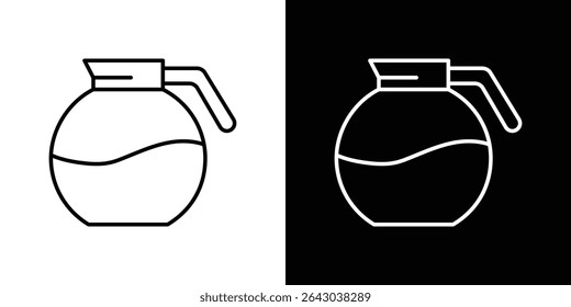 Coffee pot icon Flat style logo vector. perfect for UI designs