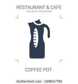 coffee pot icon. high quality filled coffee pot icon on white background. from restaurant cafe collection flat trendy vector coffee pot symbol. use for web and mobile