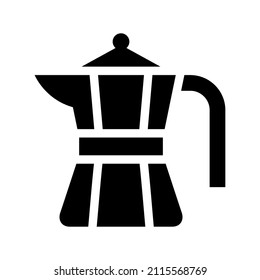 Coffee Pot icon isolated on white background